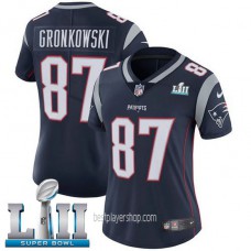 Womens New England Patriots #87 Rob Gronkowski Game Navy Blue Super Bowl Vapor Home Jersey Bestplayer